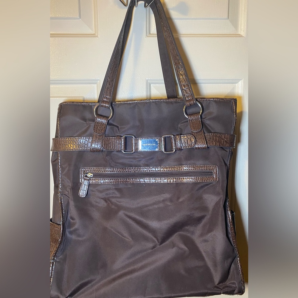 Vintage Liz Claiborne‎ Large Chestnut Brown Soft Leather Shoulder Tote Bag